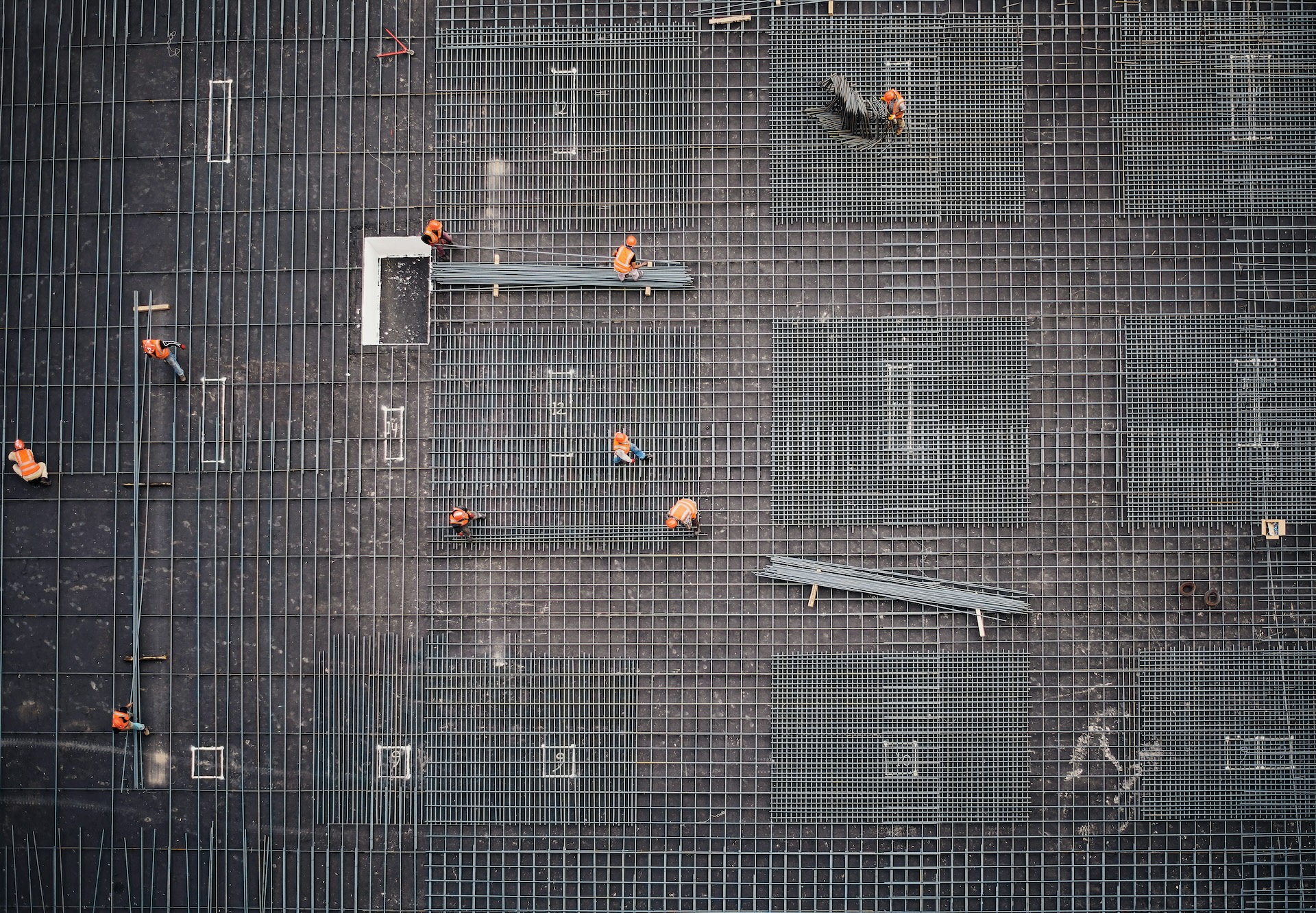 bird's eye view of construction